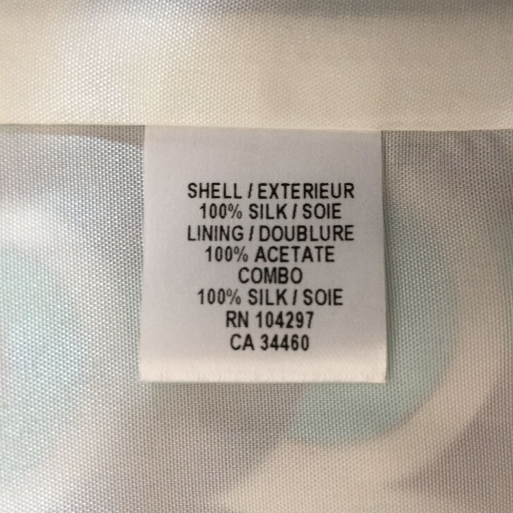 Milly New York Dress Size 4 Seafoam Green Brown White Print Silk Faille Womens - Picture 4 of 12